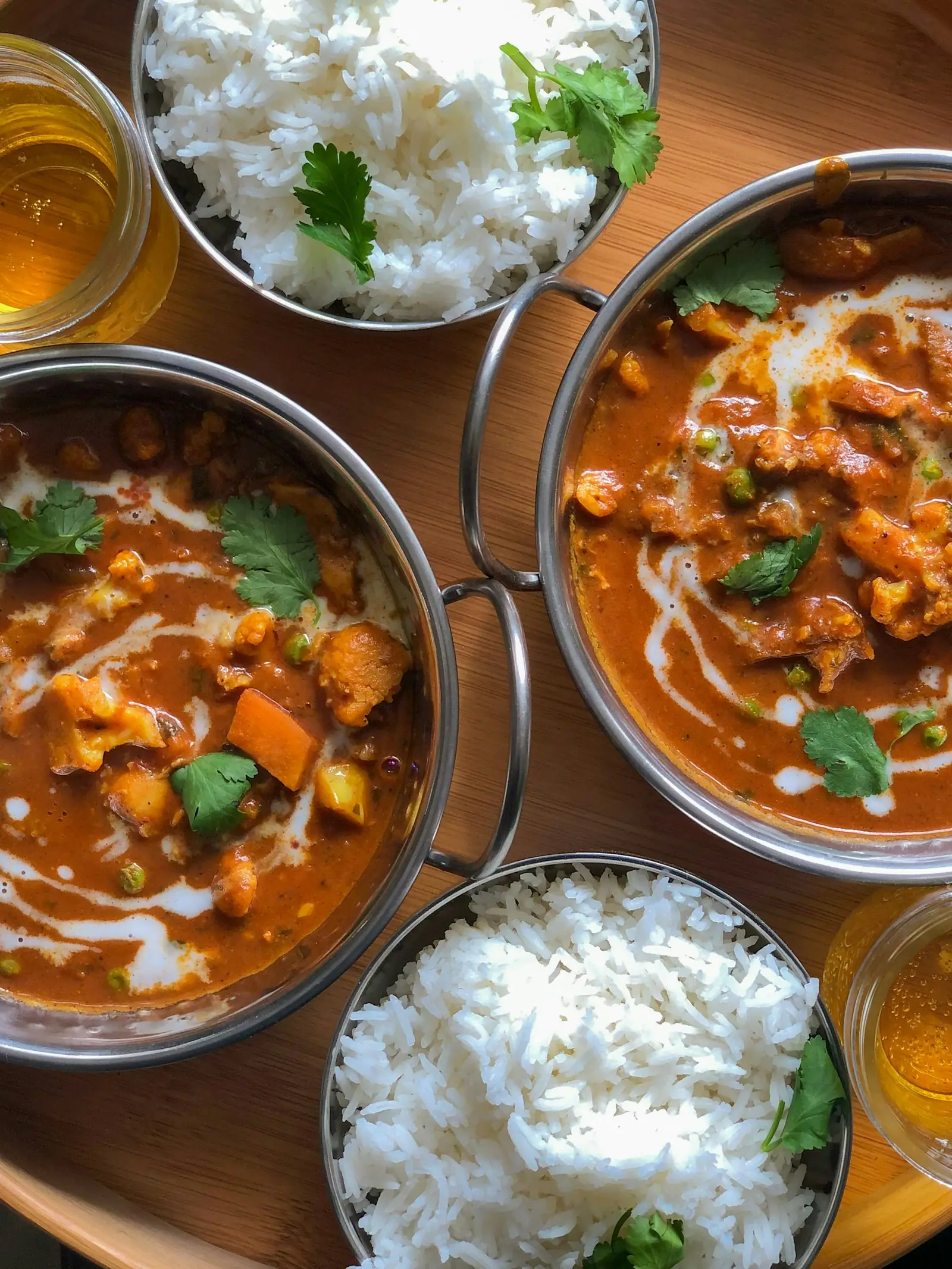 A bowl of curry with rice