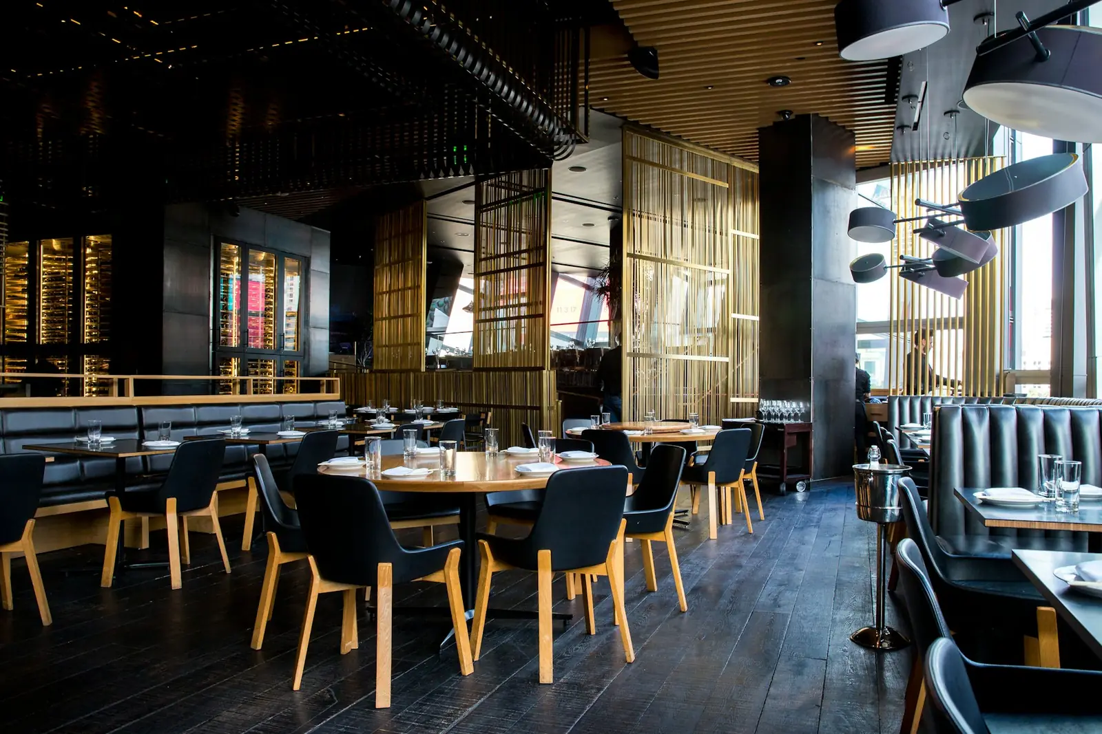A laid restaurant table