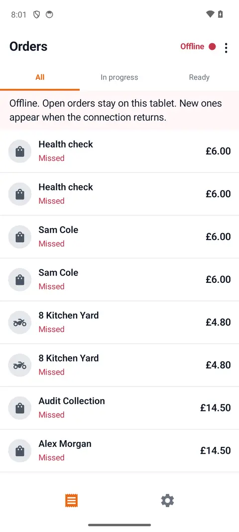 Chefzi app on a phone showing new orders